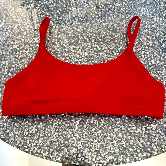 Apricotton Red Seamless Bikini Top Bra Adjustable Straps Stretch Summer Pool XS - Picture 2 of 8
